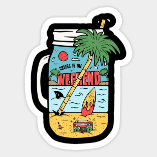 Cheers To The Weekend Sticker